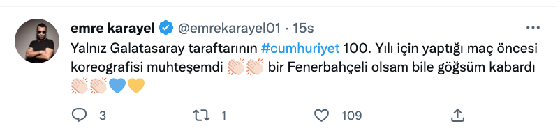 emre karayel den galatasaray taraftarina ovgu